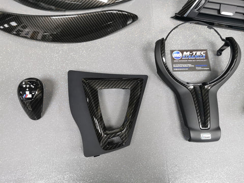 WRAPPING SERVICE - BMW M3 / M4 INTERIOR TRIM SET - HIGH GLOSS CARBON (MTD-HG) - F80 F82