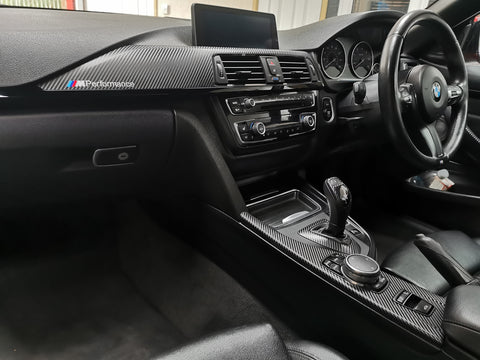 WRAPPING SERVICE - BMW F33 CONVERTIBLE INTERIOR TRIM SET - 4D CARBON