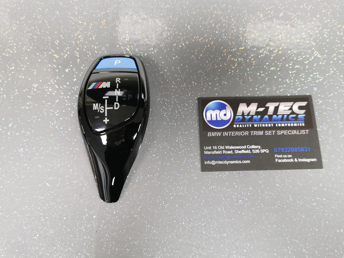 BMW F-SERIES BLUE P PARK GEAR SHIFTER INSERT BUTTON - 1/2/3/4/5 SERIES F1X F2X F3X F30 F32