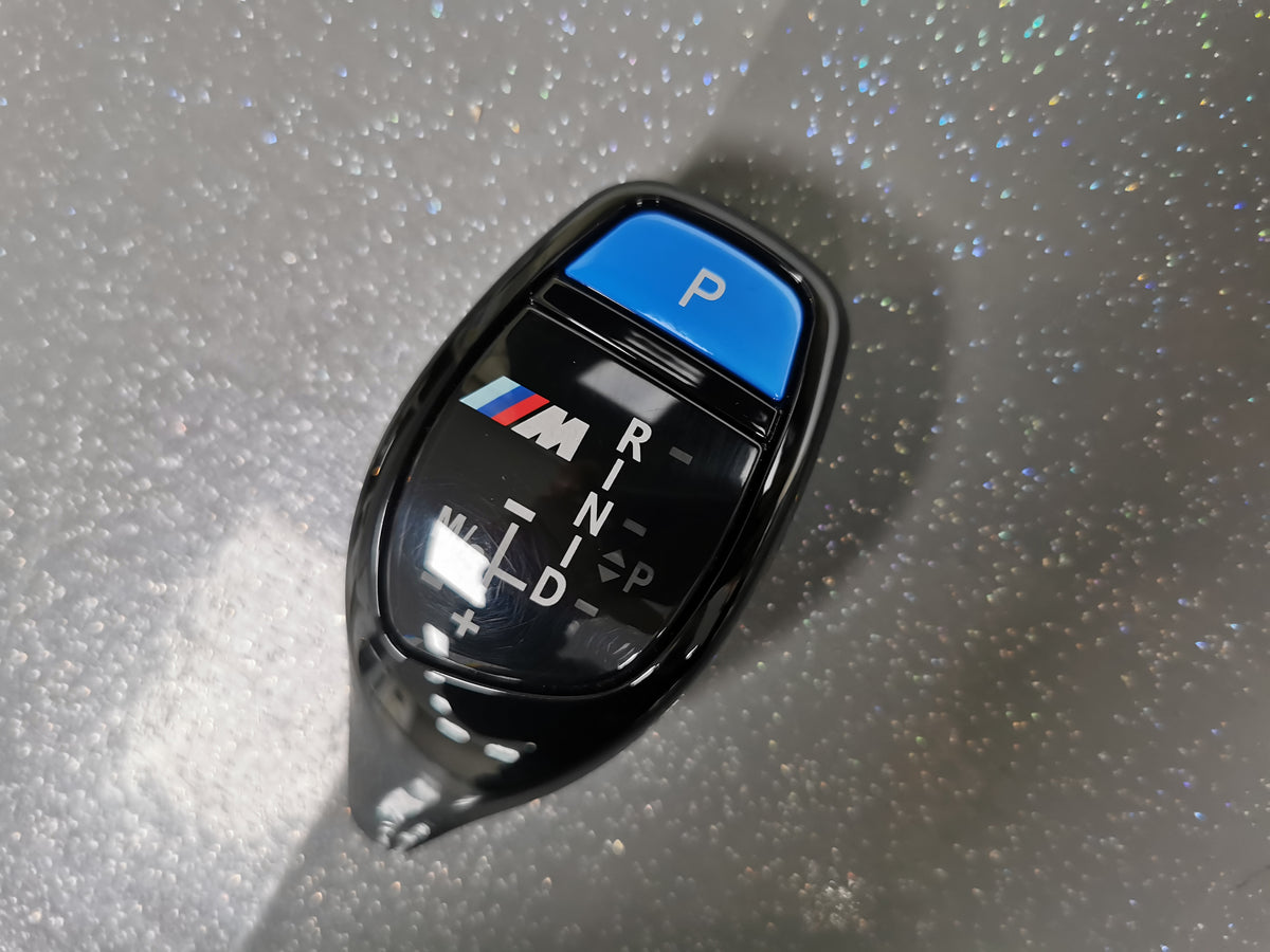 BMW F-SERIES BLUE P PARK GEAR SHIFTER INSERT BUTTON - 1/2/3/4/5 SERIES F1X F2X F3X F30 F32