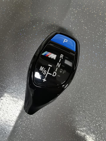 BMW F-SERIES BLUE P PARK GEAR SHIFTER INSERT BUTTON - 1/2/3/4/5 SERIES F1X F2X F3X