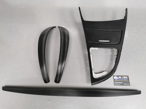 BMW E81 E82 INTERIOR TRIM SET - DEEP TEXTURED GLOSSY BLACK CARBON (MTD-TEX)