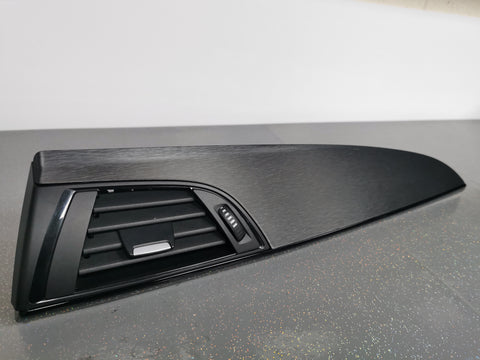BMW F20 F21 F22 INTERIOR TRIM SET - GREY BRUSHED ALUMINIUM / GLOSS BLACK ACCENT (#8)