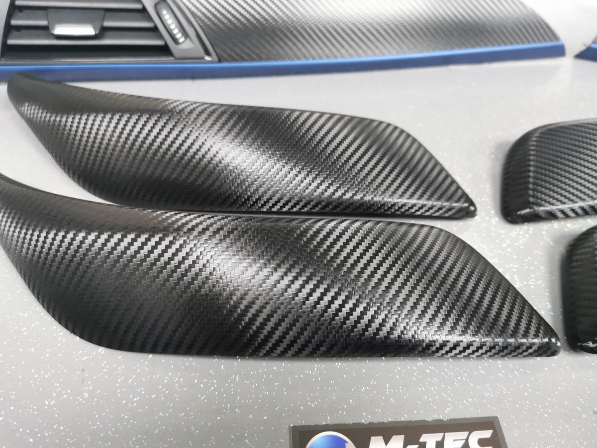BMW F20 INTERIOR TRIM SET - TEXTURED CARBON / BLUE ACCENT
