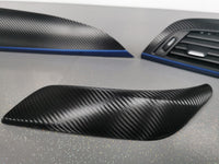 BMW F21 F22 INTERIOR TRIM SET - TEXTURED CARBON / BLUE ACCENT