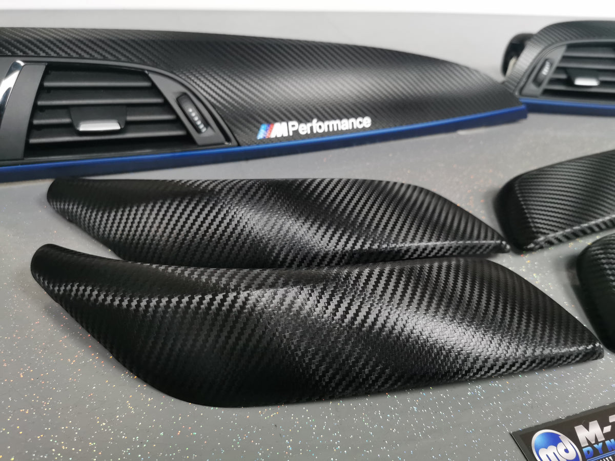 BMW F20 INTERIOR TRIM SET - TEXTURED CARBON / BLUE ACCENT