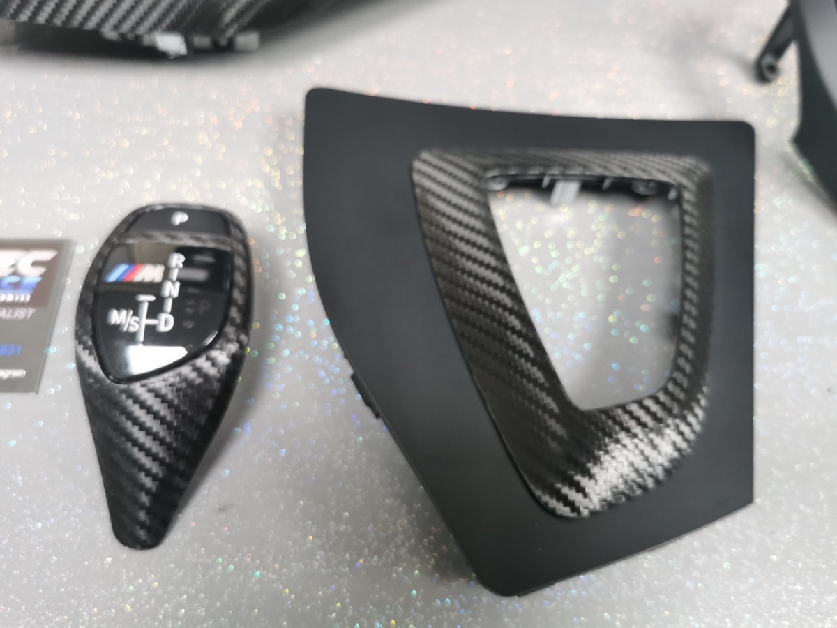 WRAPPING SERVICE - BMW F2X INTERIOR TRIM SET - TEXTURED CARBON / BLUE ACCENT - F20 F21 F22 F23