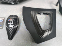 WRAPPING SERVICE - BMW F2X INTERIOR TRIM SET - TEXTURED CARBON / BLUE ACCENT - F20 F21 F22 F23