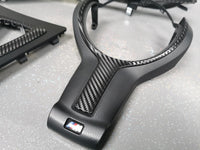 WRAPPING SERVICE - BMW F2X INTERIOR TRIM SET - TEXTURED CARBON / BLUE ACCENT - F20 F21 F22 F23