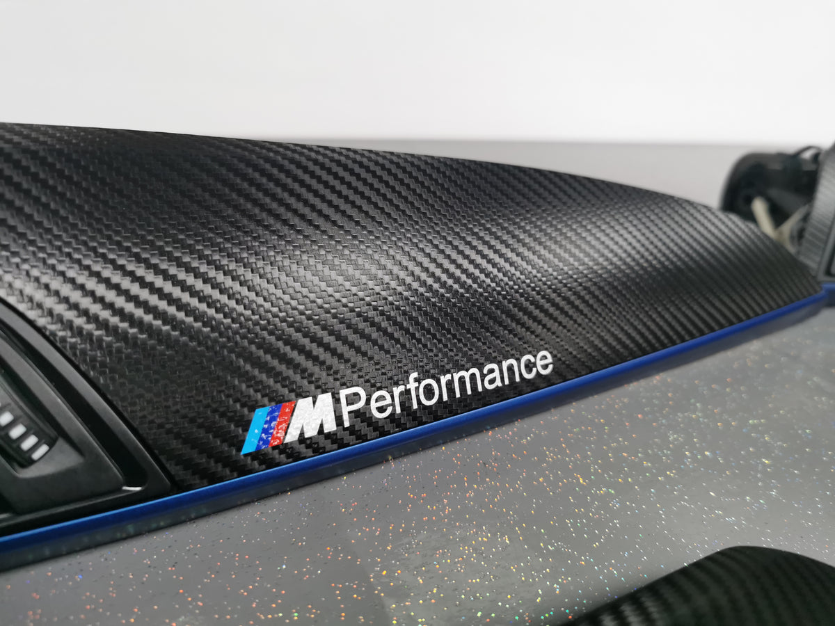 WRAPPING SERVICE - BMW F2X INTERIOR TRIM SET - TEXTURED CARBON / BLUE ACCENT - F20 F21 F22 F23