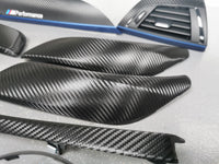 WRAPPING SERVICE - BMW F2X INTERIOR TRIM SET - TEXTURED CARBON / BLUE ACCENT - F20 F21 F22 F23