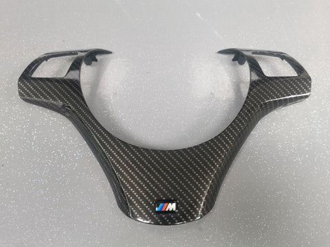 BMW E9X HIGH GLOSS CARBON M-SPORT STEERING TRIM (E90, E91, E92, E93) MTD-HG