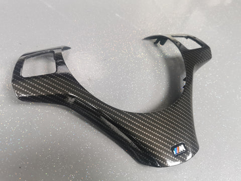 BMW E9X HIGH GLOSS CARBON M-SPORT STEERING TRIM (E90, E91, E92, E93) MTD-HG