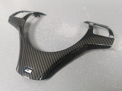 BMW E9X HIGH GLOSS CARBON M-SPORT STEERING TRIM (E90, E91, E92, E93) MTD-HG