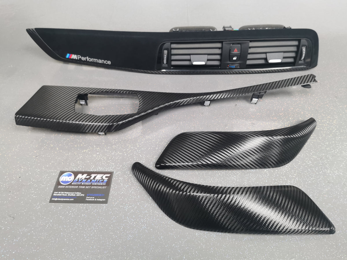BMW F21 F22 LCI-2 PERFORMANCE STYLE INTERIOR TRIM SET - TEXTURED CARBON / ALCANTARA