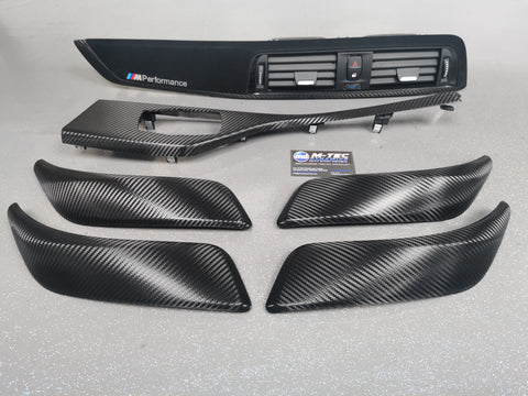 BMW F20 LCI-2 PERFORMANCE STYLE INTERIOR TRIM SET - DEEP TEXTURED GLOSSY CARBON (MTD-TEX)