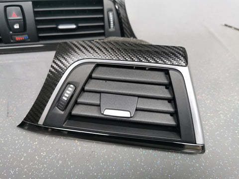 BMW F83 M4 DCT CONVERTIBLE INTERIOR TRIM SET - TEXTURED GLOSSY CARBON inc GEAR SHIFTER & LEATHER (MTD-TEX)