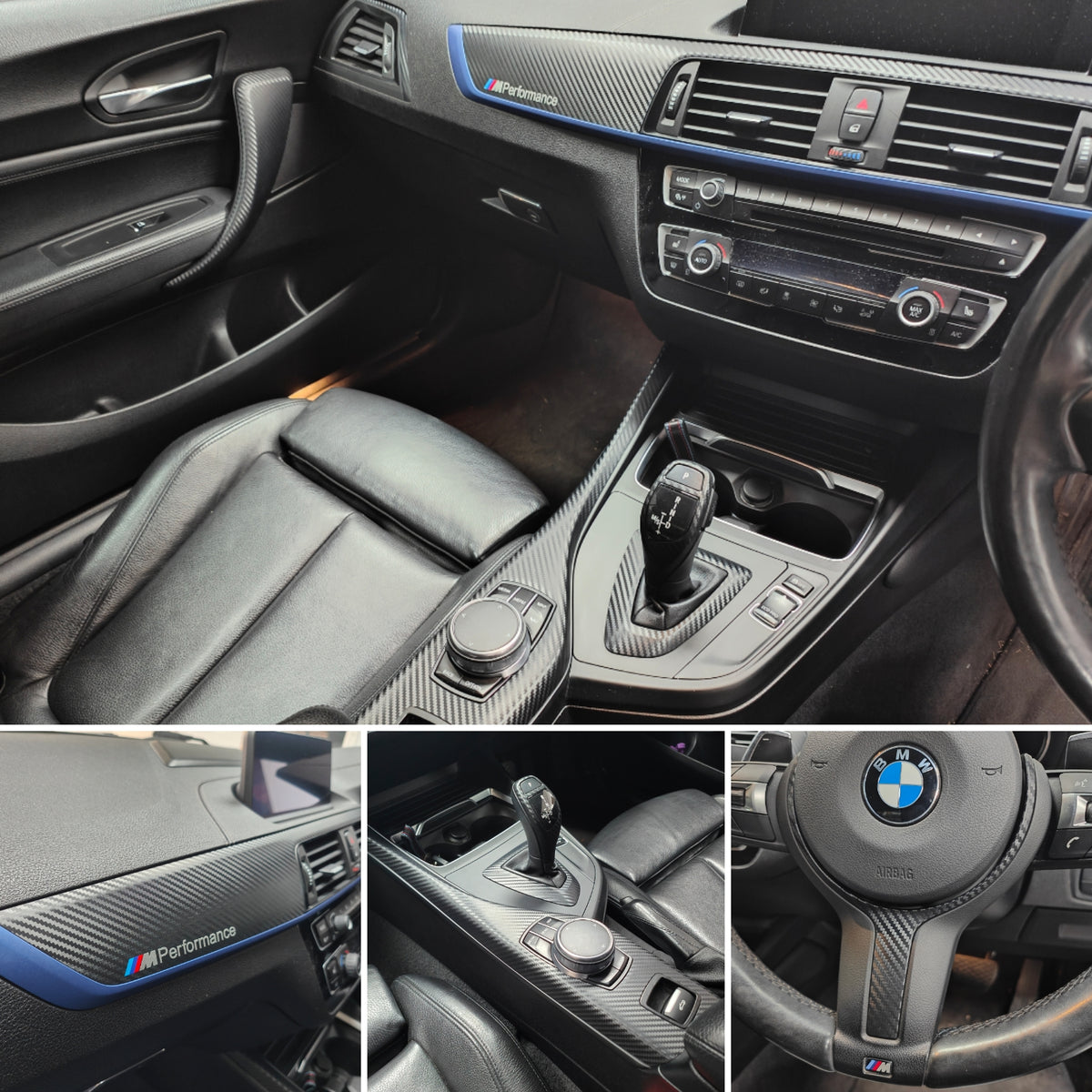 WRAPPING SERVICE - BMW F20 F21 F22 F23 LCI-2 CUSTOM INTERIOR TRIM SET - 3D CARBON