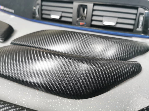 BMW F20 F21 F22 F23 LCI-2 CUSTOM INTERIOR TRIM SET - 4D CARBON / BLUE ACCENT - WRAPPING SERVICE