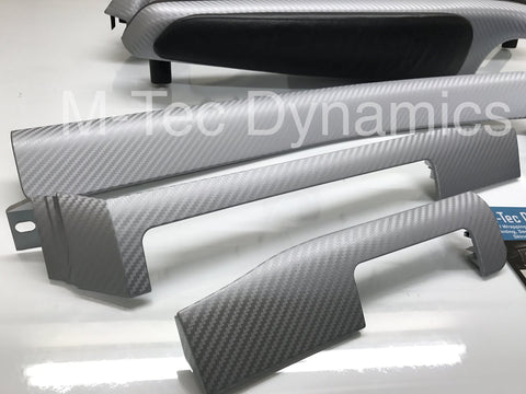 BMW E46 COUPE M3 3D SILVER CARBON FIBRE TRIM SET