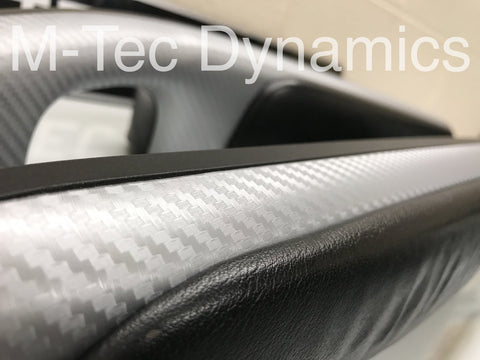 BMW E46 COUPE M3 3D SILVER CARBON FIBRE TRIM SET