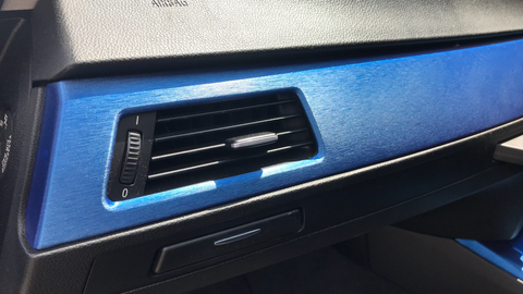 WRAPPING SERVICE - BMW E90 E91 E92 E93 INTERIOR TRIM SET - BLUE BRUSHED STEEL