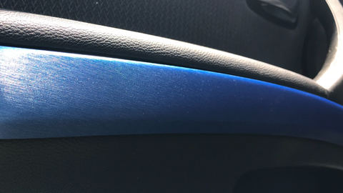 WRAPPING SERVICE - BMW E90 E91 E92 E93 INTERIOR TRIM SET - BLUE BRUSHED STEEL