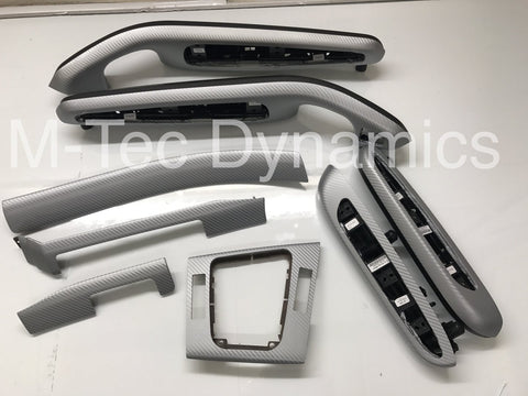 BMW E46 COUPE 3D SILVER CARBON INTERIOR TRIM SET