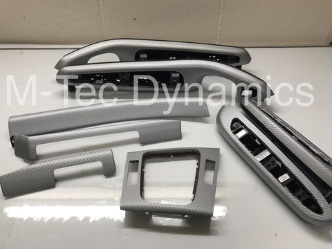 BMW E46 COUPE 3D SILVER CARBON INTERIOR TRIM SET