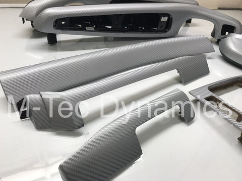 BMW E46 COUPE 3D SILVER CARBON INTERIOR TRIM SET