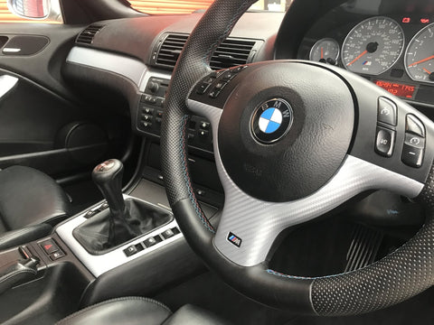 BMW E46 COUPE 3D SILVER CARBON INTERIOR TRIM SET