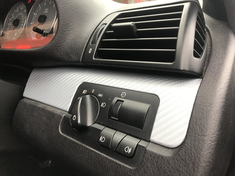 BMW E46 COUPE 3D SILVER CARBON INTERIOR TRIM SET