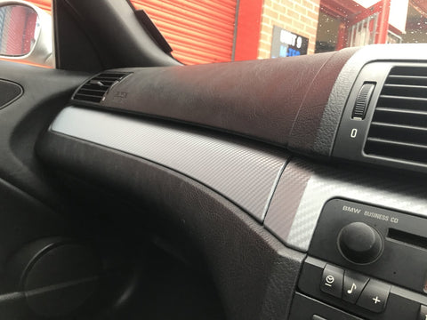 BMW E46 COUPE 3D SILVER CARBON INTERIOR TRIM SET