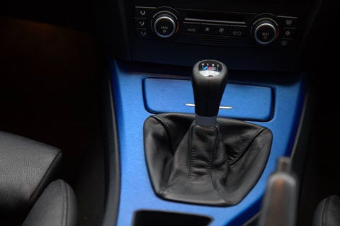 WRAPPING SERVICE - BMW E90 E91 E92 E93 INTERIOR TRIM SET - BLUE BRUSHED STEEL