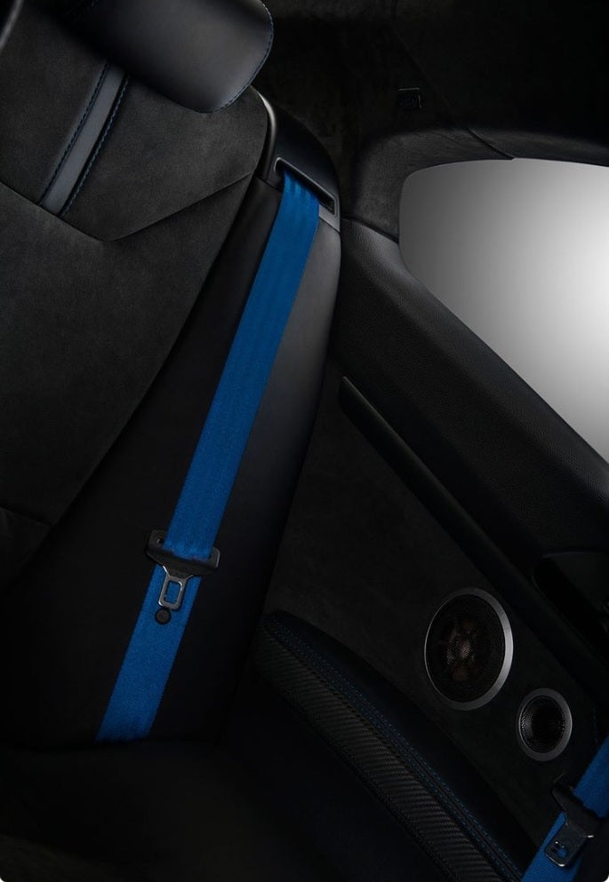 BMW E36 COUPE M3 CUSTOM BLUE FRONT SEAT BELT SET