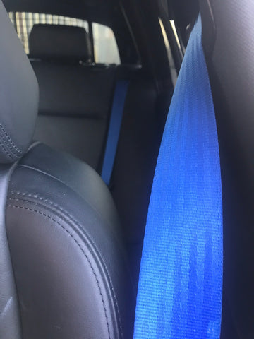 BMW E36 COUPE M3 CUSTOM BLUE FRONT SEAT BELT SET