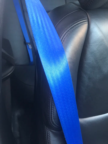 BMW E36 COUPE M3 CUSTOM BLUE FRONT SEAT BELT SET