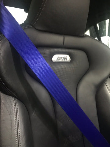 BMW E36 COUPE M3 CUSTOM BLUE FRONT SEAT BELT SET