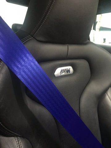 BMW E36 COUPE M3 CUSTOM BLUE FRONT SEAT BELT SET