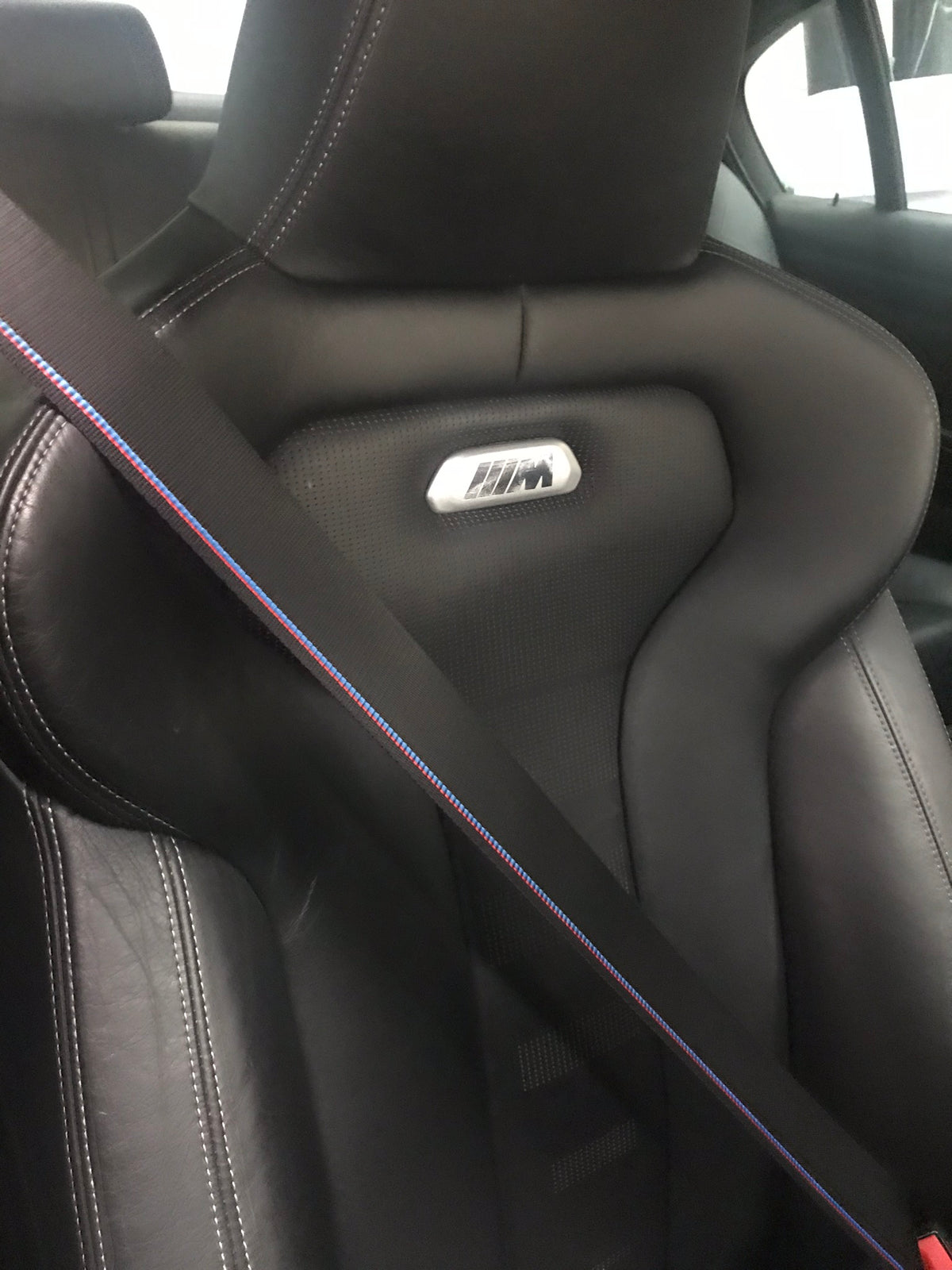 BMW E60 M5 CUSTOM GTS COMPETITION STYLE TRI-COLOUR FRONT SEAT BELT SET