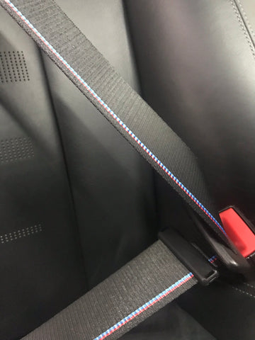 BMW E36 M3 CUSTOM M4 GTS COMPETITION STYLE TRI-COLOUR FRONT SEAT BELT SET