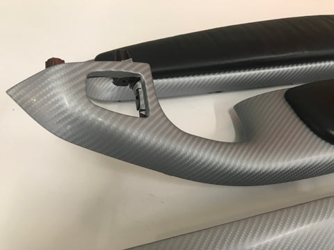 BMW E46 COUPE 4D GLOSSY SILVER CARBON TRIM SET