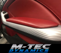 REMOVAL, WRAP & REFIT SERVICE - BMW E46 COUPE / CONVERTIBLE INTERIOR TRIM SET - SILVER CARBON