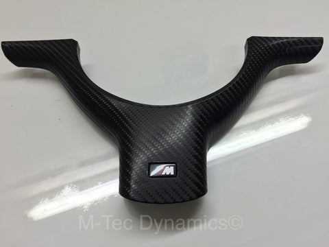 BMW E46 BLACK 4D GLOSSY CARBON STEERING TRIM