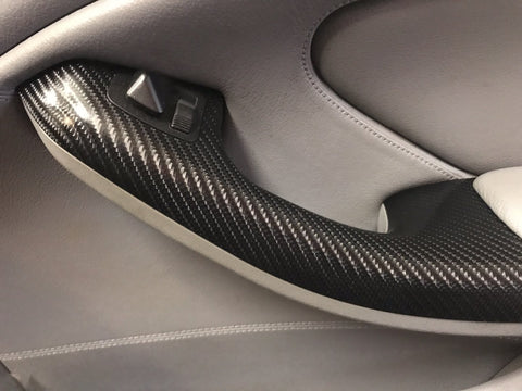 BMW E46 COUPE BLACK 4D CARBON TRIM SET INC STEERING TRIM
