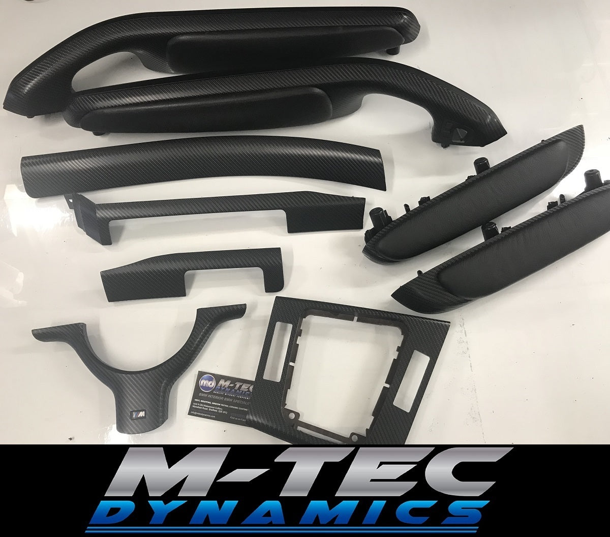 BMW E46 COUPE BLACK 4D CARBON TRIM SET INC STEERING TRIM