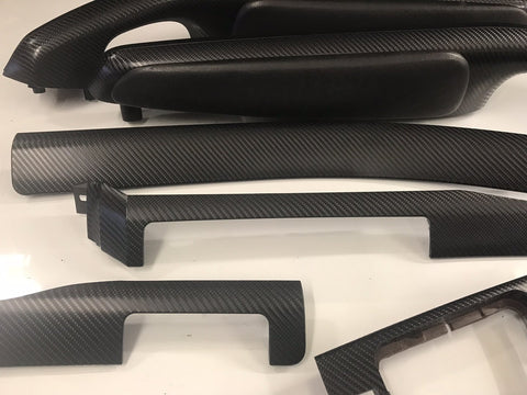 BMW E46 COUPE BLACK 4D CARBON TRIM SET INC STEERING TRIM