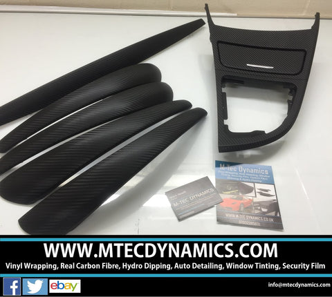 BMW E87 5DR HATCH 3D BLACK CARBON FIBRE TRIM SET