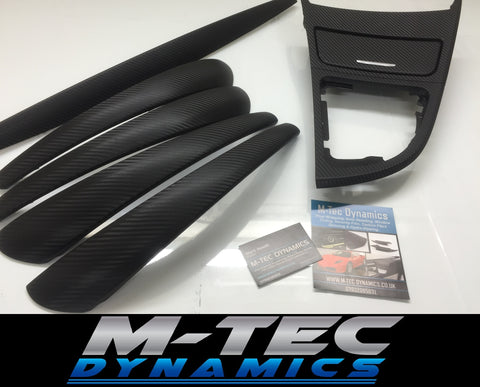 BMW E87 5DR HATCH 3D BLACK CARBON FIBRE TRIM SET