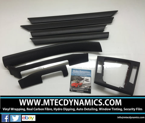 BMW E46 SALOON 3D BLACK CARBON INTERIOR TRIM SET